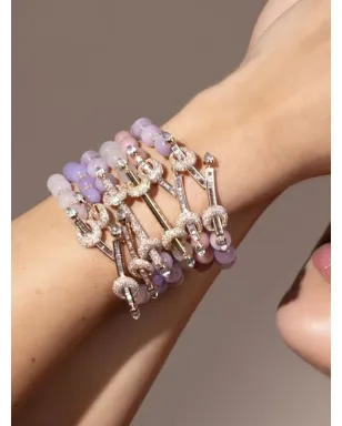 Ananya 18kt ローズゴールド チャクラ ダイヤモンドとクォーツ ブレスレット - ピンク - サムネイル2