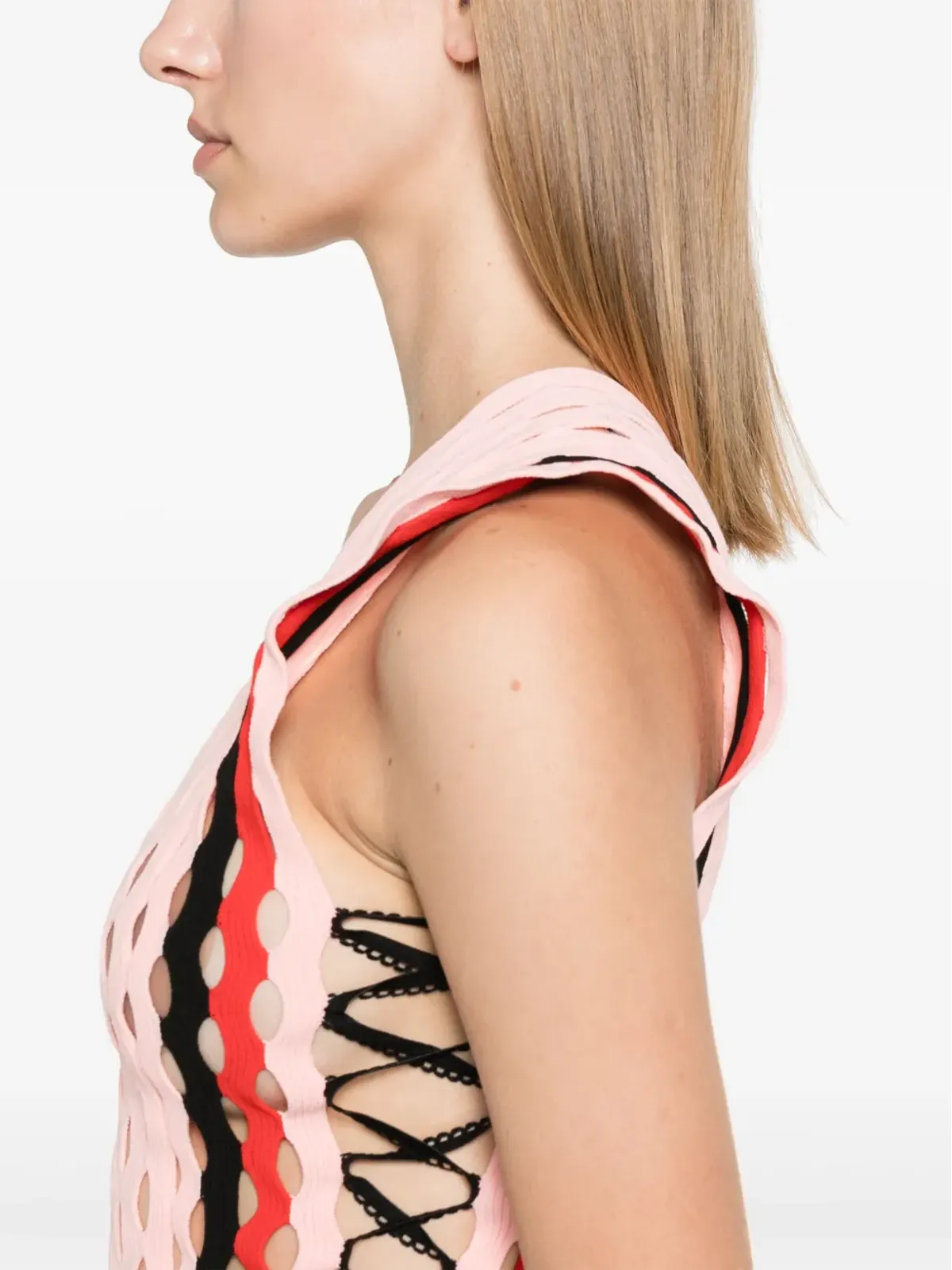 Sinead O'Dwyer スクイグルニットトップ ピンク - 画像5