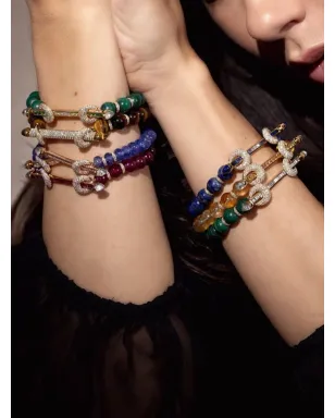 Ananya 18kt ローズゴールド チャクラ ダイヤモンドとタンザナイト ブレスレット - ピンク - サムネイル3