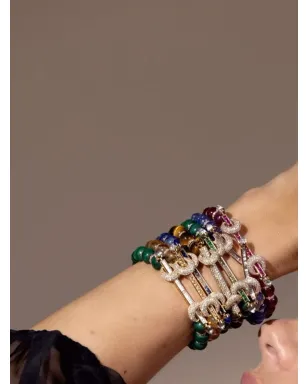 Ananya 18kt ローズゴールド チャクラ ダイヤモンドとタンザナイト ブレスレット - ピンク - サムネイル4