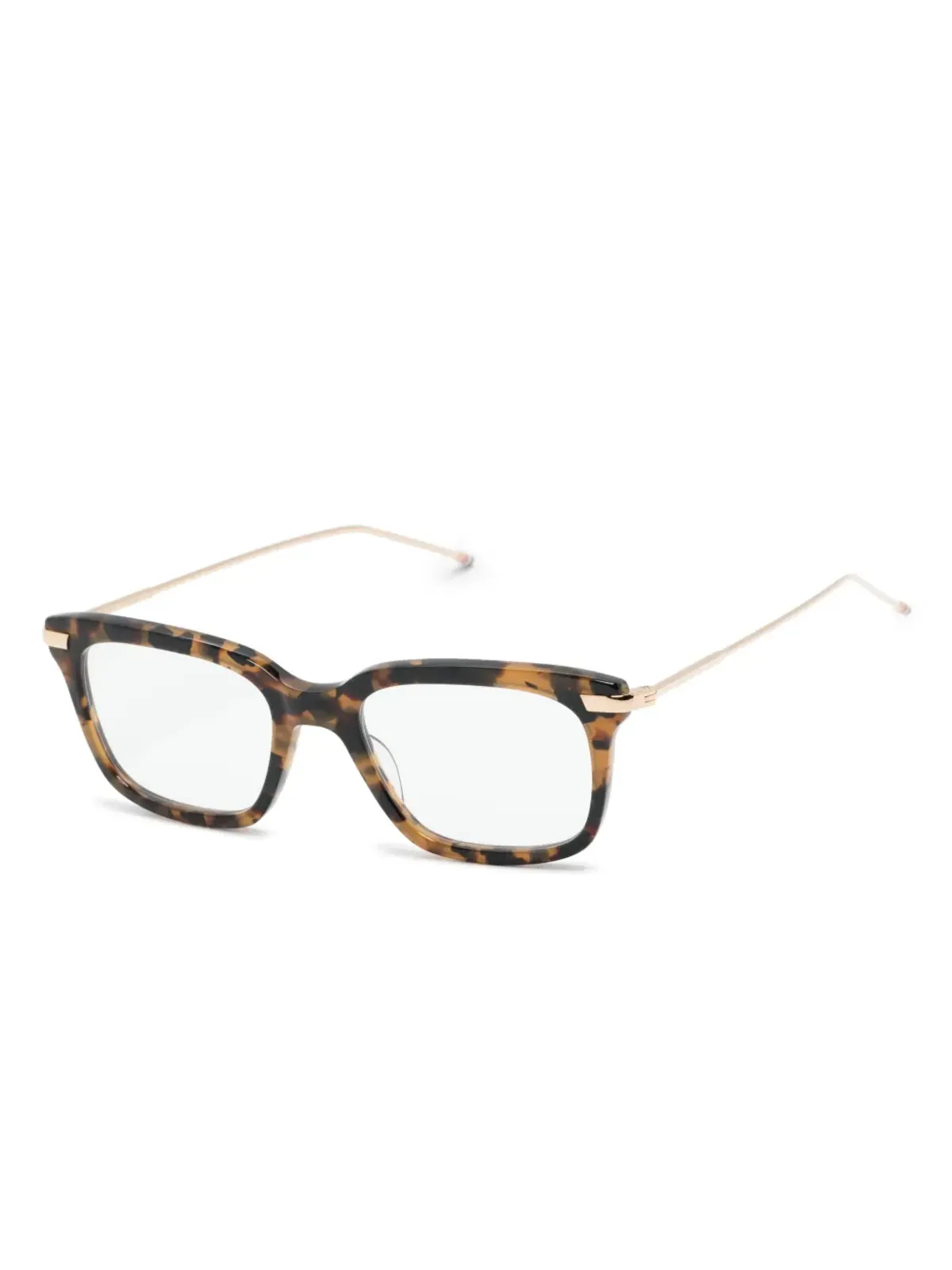 Thom Browne Eyewear べっ甲柄スクエアフレーム眼鏡 - 画像2