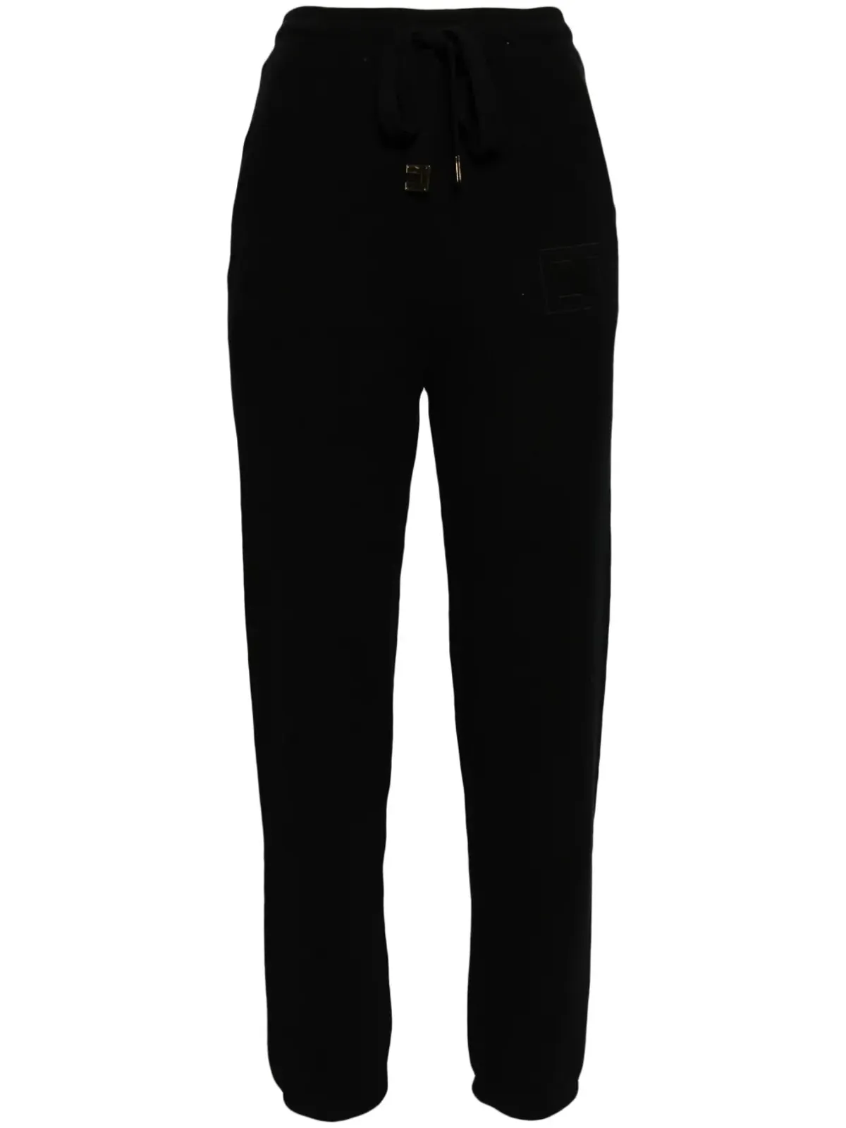 Elisabetta Franchi ブークレ風コットン トラックパンツ - ブラック - 画像1