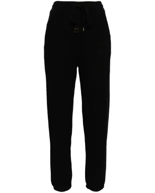 Elisabetta Franchi ブークレ風コットン トラックパンツ - ブラック - サムネイル1