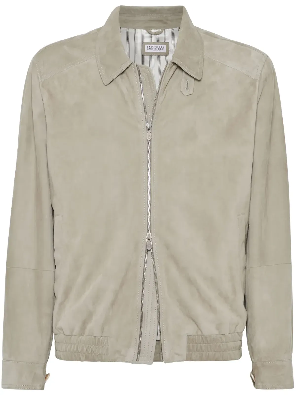 Brunello Cucinelli ジップアップスエードジャケット - グリーン - 画像1