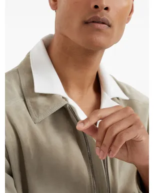 Brunello Cucinelli ジップアップスエードジャケット - グリーン - サムネイル5
