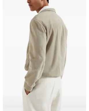 Brunello Cucinelli ジップアップスエードジャケット - グリーン - サムネイル4