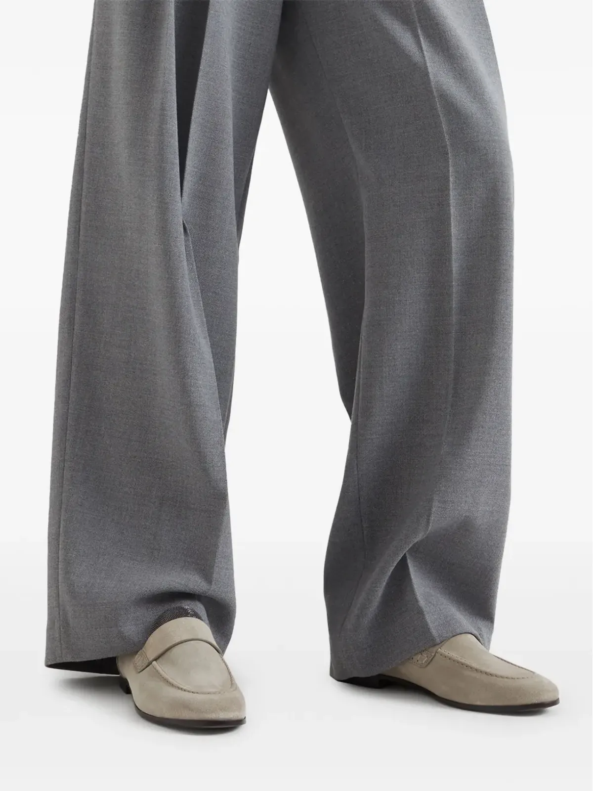 Brunello Cucinelli モニリ装飾入りスエード ローファー - ニュートラルカラー - 画像5