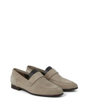 Brunello Cucinelli モニリ装飾入りスエード ローファー - ニュートラルカラー - サムネイル2