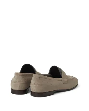Brunello Cucinelli モニリ装飾入りスエード ローファー - ニュートラルカラー - サムネイル3