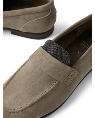 Brunello Cucinelli モニリ装飾入りスエード ローファー - ニュートラルカラー - サムネイル4