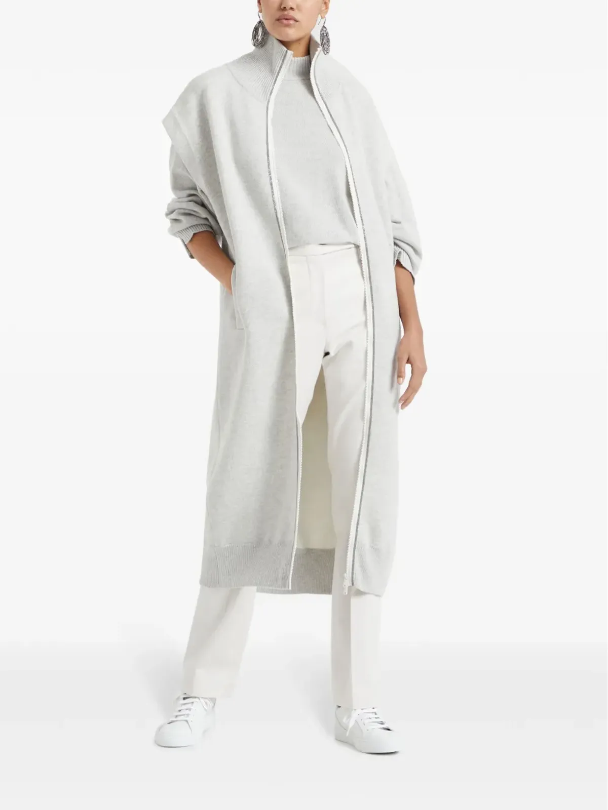 Brunello Cucinelli ビジュー付き タートルネック セーター - 画像2