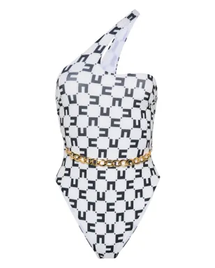 Elisabetta Franchi チェーンディテールのモノグラム水着 - サムネイル1