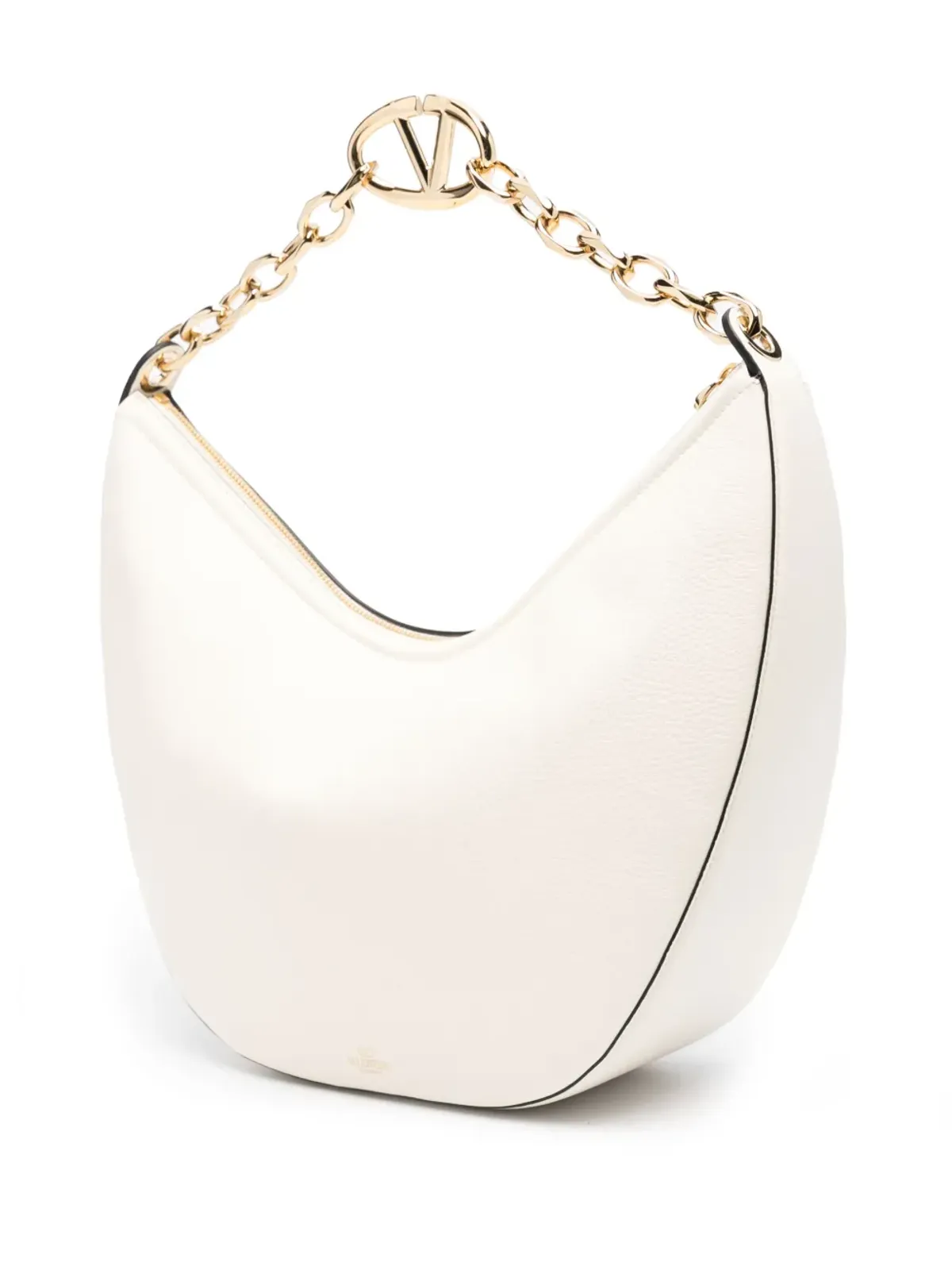 Valentino Garavani VLogo Signature レザーショルダーバッグ - ニュートラルカラー - 画像3