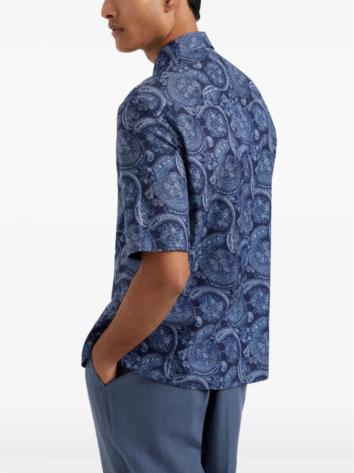 Brunello Cucinelli ペイズリープリント コットンシャツ - 画像4