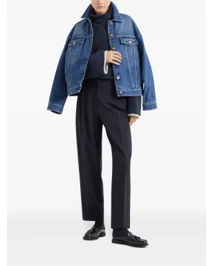 Brunello Cucinelli プリーツ入りテーパードパンツ ブルー - サムネイル2