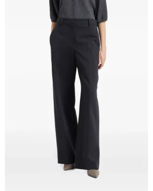 Brunello Cucinelli ワイドレッグパンツ ブラック - サムネイル3