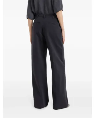 Brunello Cucinelli ワイドレッグパンツ ブラック - サムネイル4