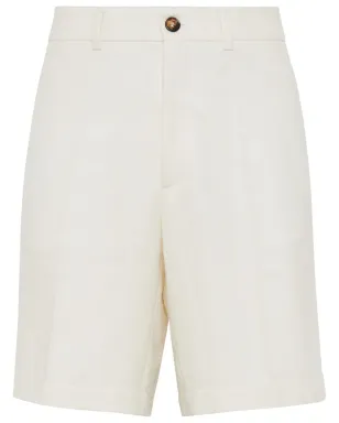Brunello Cucinelli ミッドライズ Bermudaショーツ - ホワイト - サムネイル1