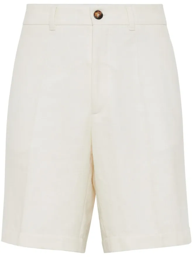 Brunello Cucinelli Brunello Cucinelli ミッドライズ Bermudaショーツ - ホワイトの商品画像