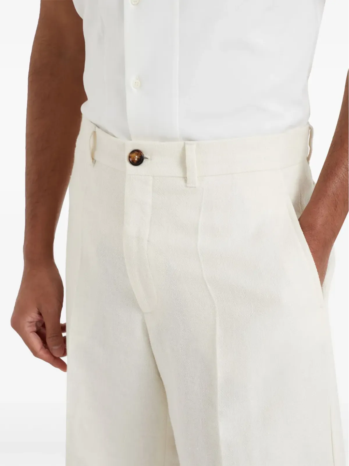 Brunello Cucinelli ミッドライズ Bermudaショーツ - ホワイト - 画像5