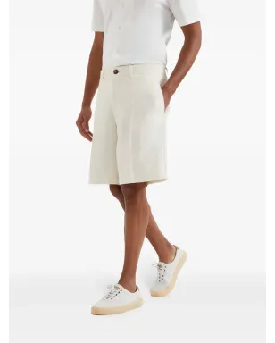 Brunello Cucinelli ミッドライズ Bermudaショーツ - ホワイト - サムネイル3
