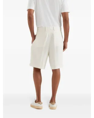 Brunello Cucinelli ミッドライズ Bermudaショーツ - ホワイト - サムネイル4