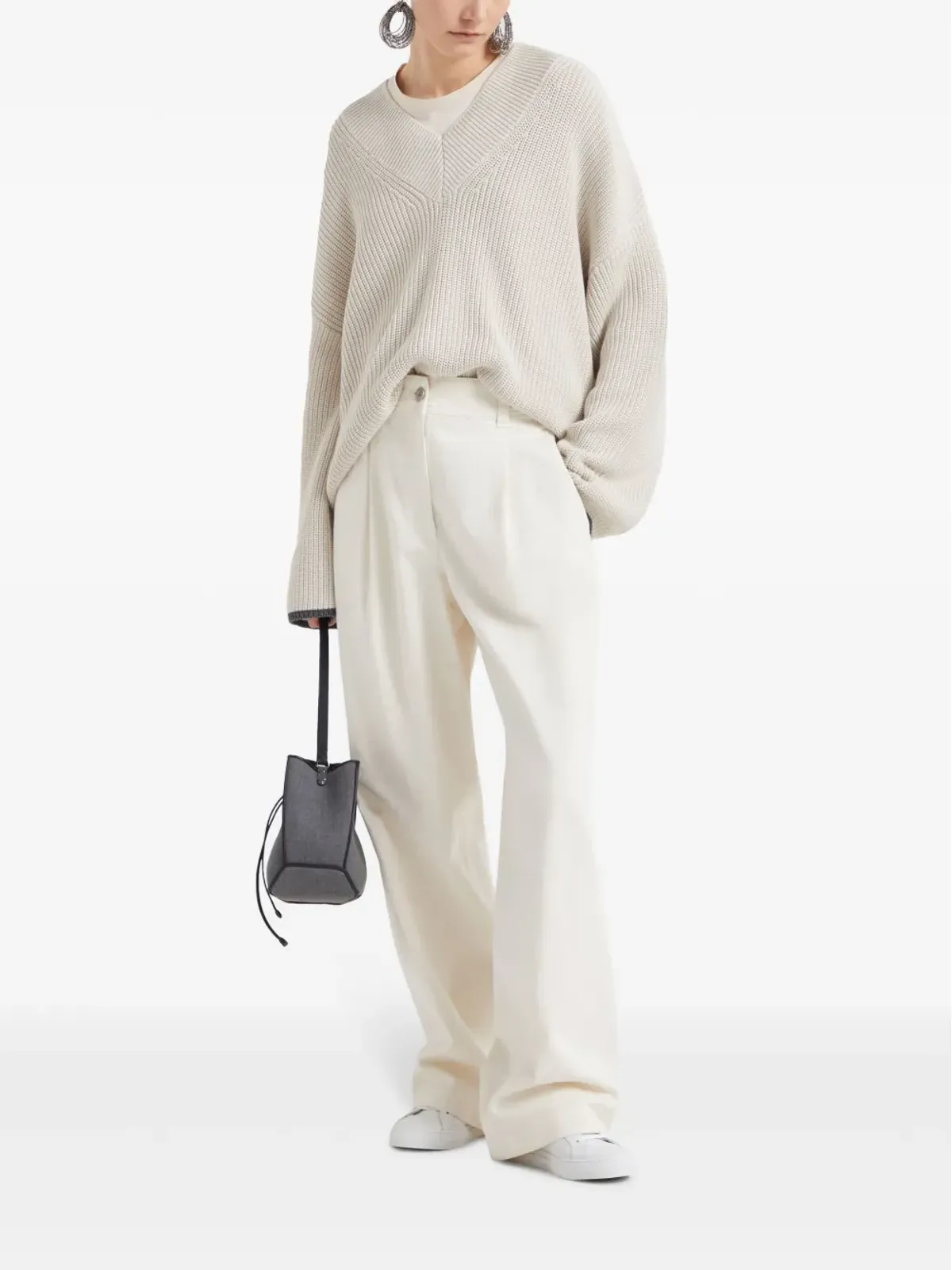Brunello Cucinelli モニリ装飾サテン・トップ - ニュートラルカラー - 画像2