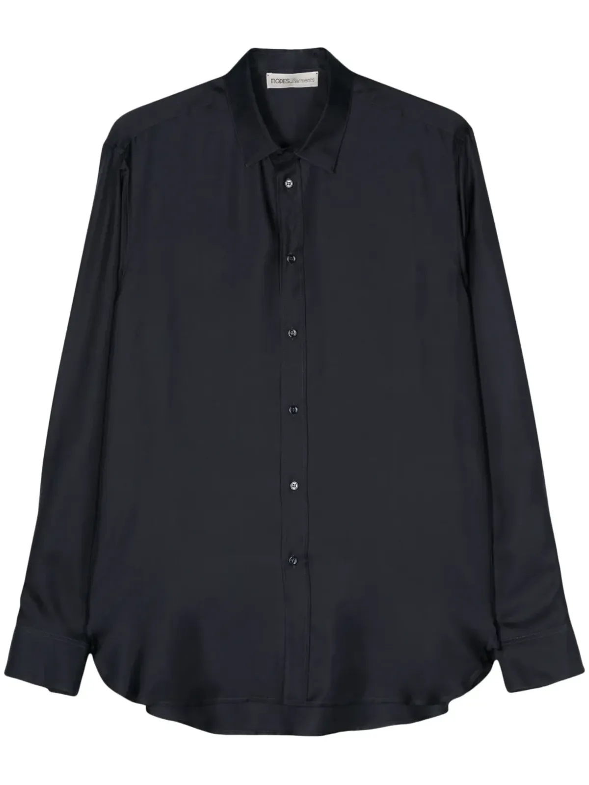 MODES GARMENTS シルクサテンシャツ ブルー - 画像1