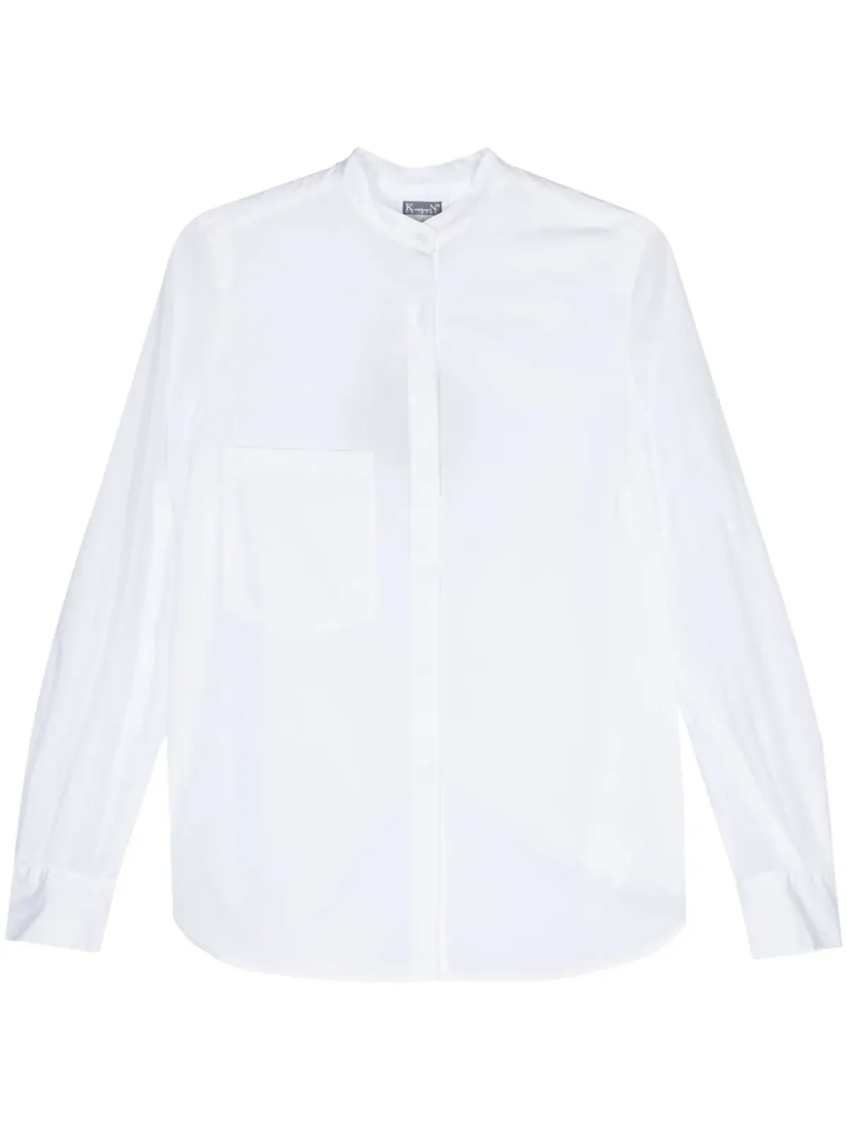 Kristensen Du Nord バンドカラーコットンシャツ - White - 画像1