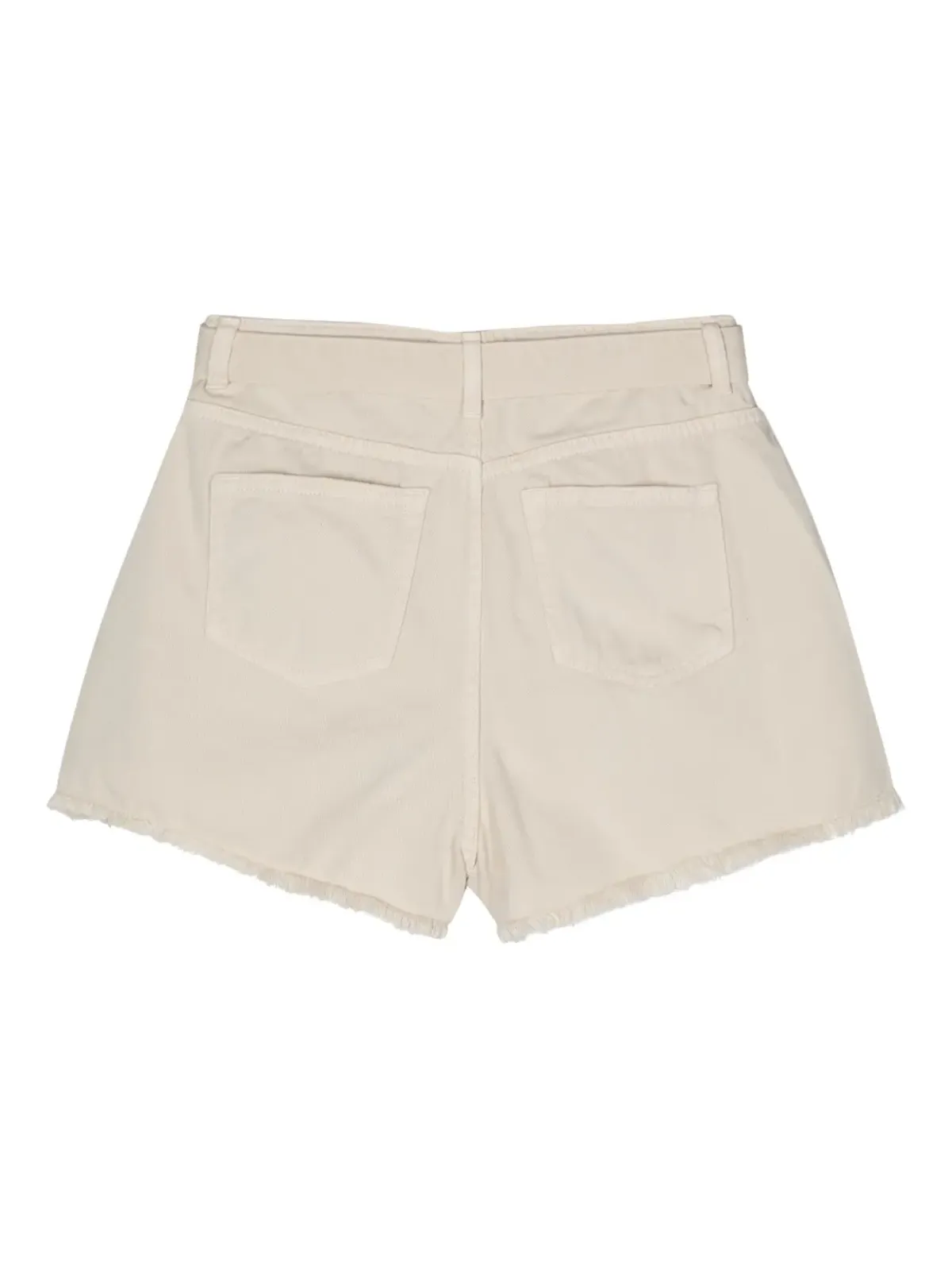 TWINSET ほつれ加工ベルト付きデニムショートパンツ - 画像2
