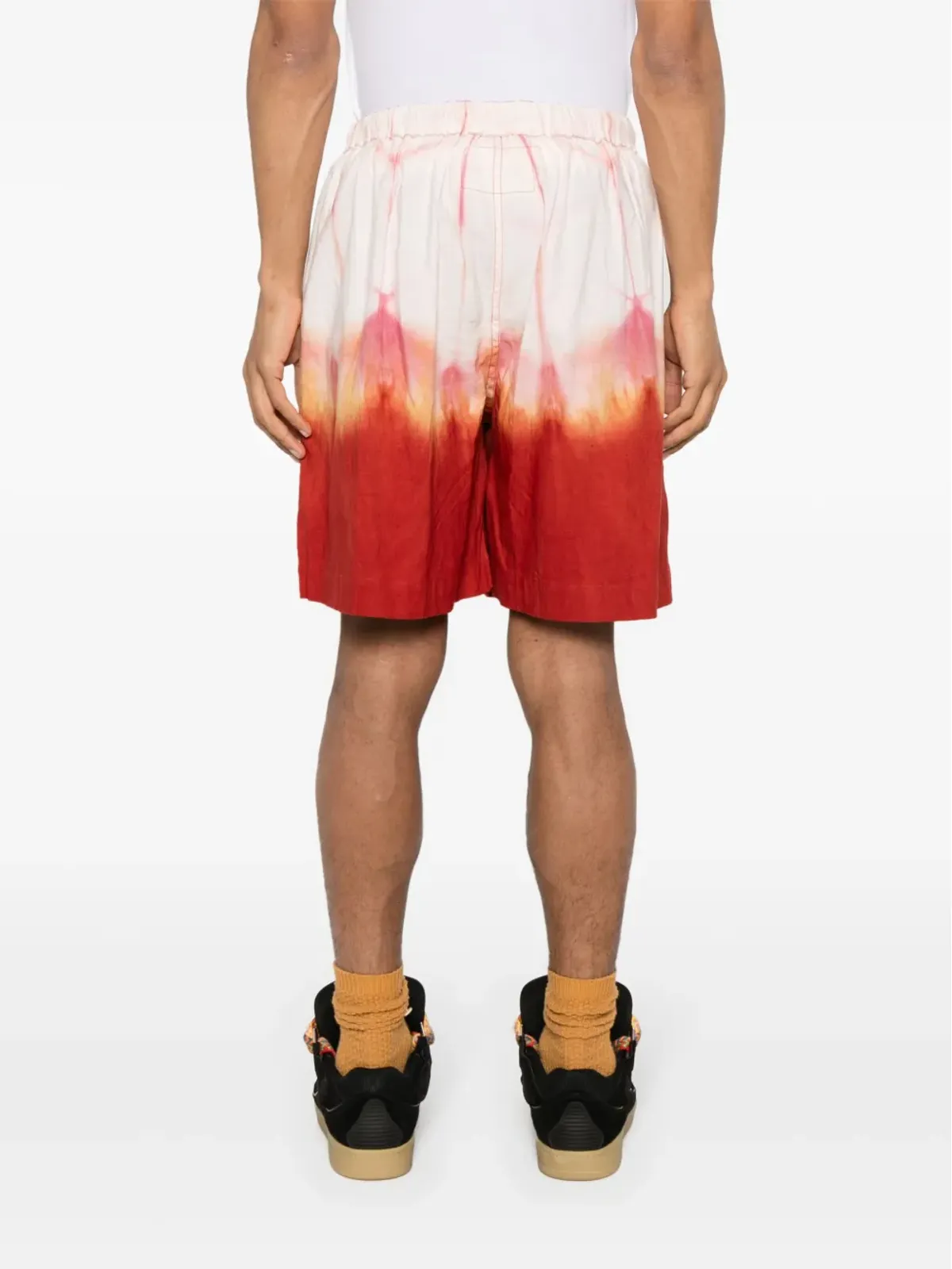 STORY mfg. Bridge Grapefruit Clamp-dye shorts - Red - 画像5