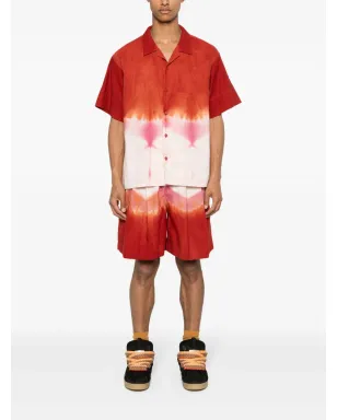 STORY mfg. Bridge Grapefruit Clamp-dye shorts - Red - サムネイル2