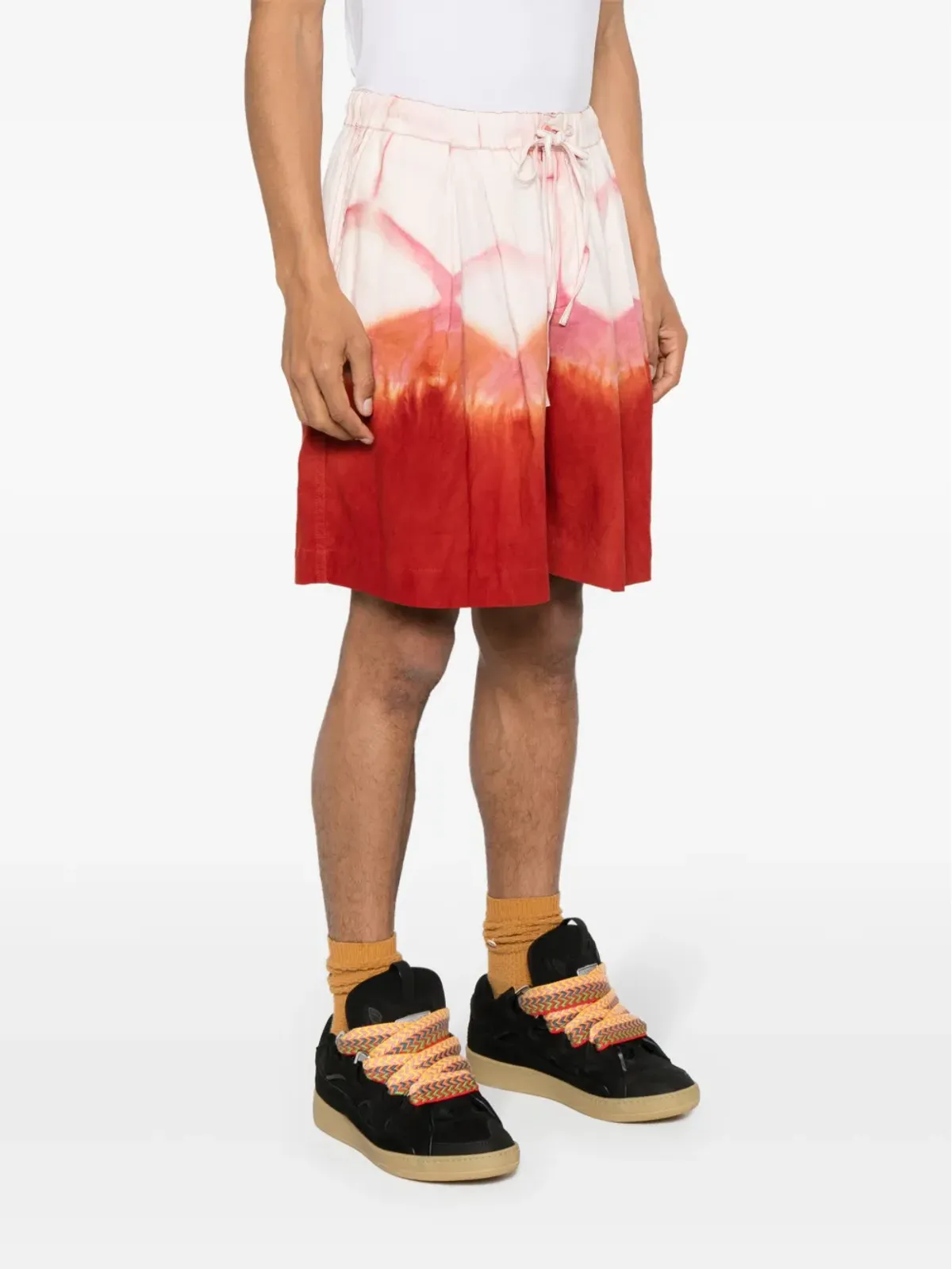 STORY mfg. Bridge Grapefruit Clamp-dye shorts - Red - 画像4