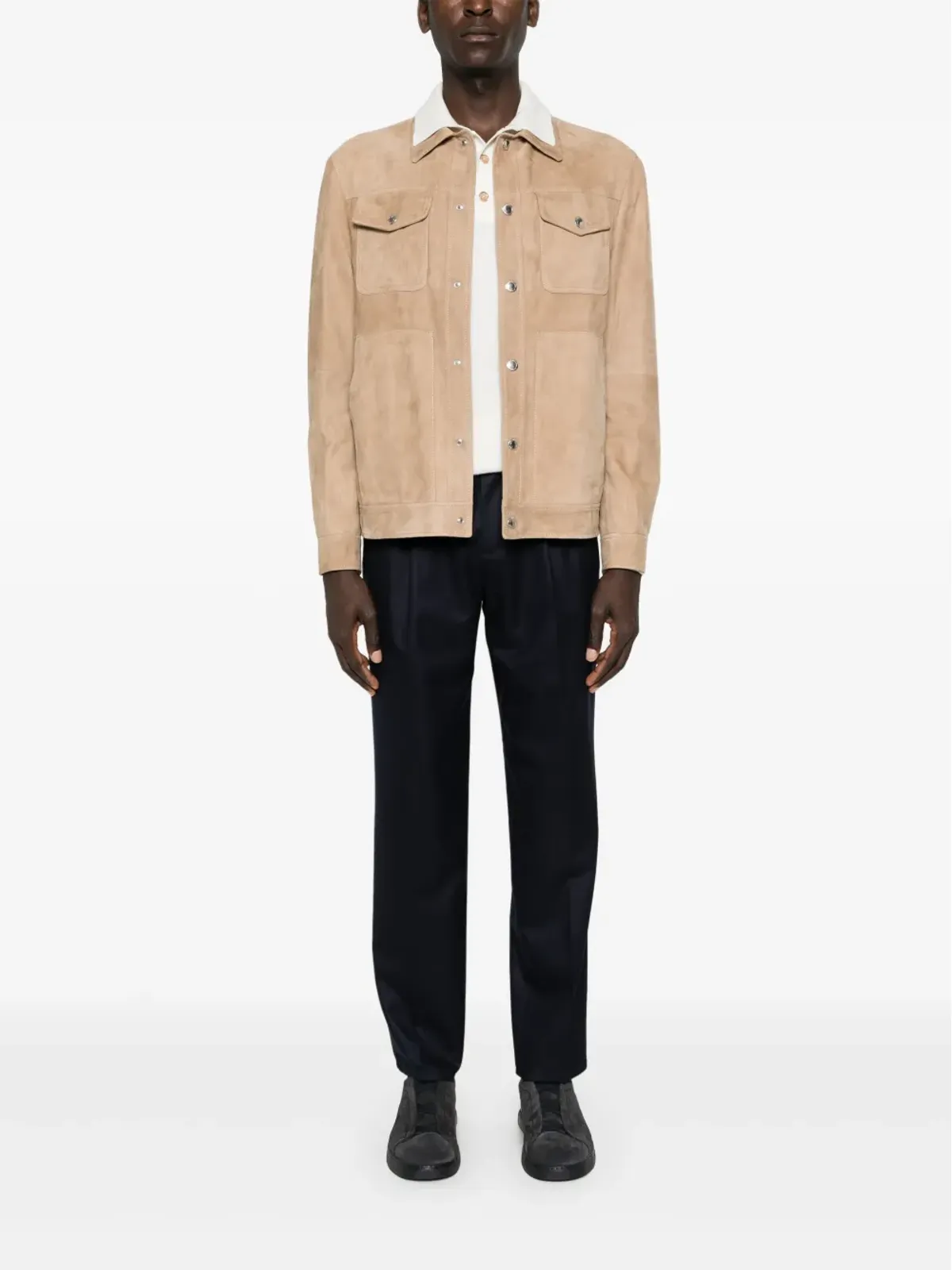 Brunello Cucinelli ワッフル編みキャッシュメリーポロシャツ - 画像2