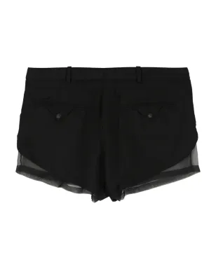 EGONlab. シアーパネリングウールミニショーツ - Black - サムネイル2