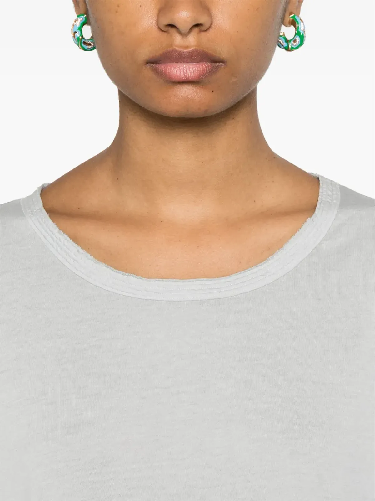 Kristensen Du Nord コットンジャージー Tシャツ - グレー - 画像5