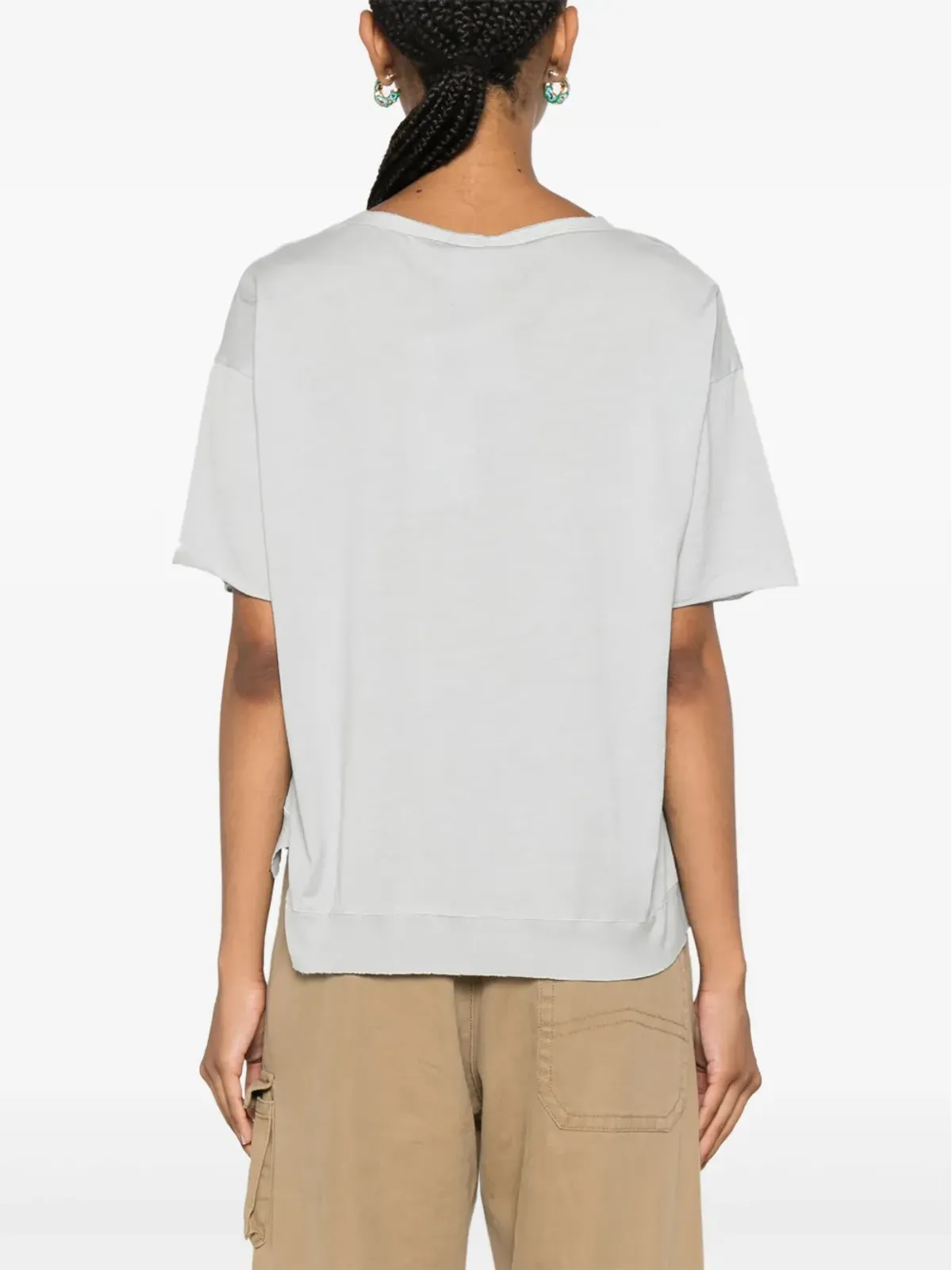 Kristensen Du Nord コットンジャージー Tシャツ - グレー - 画像4