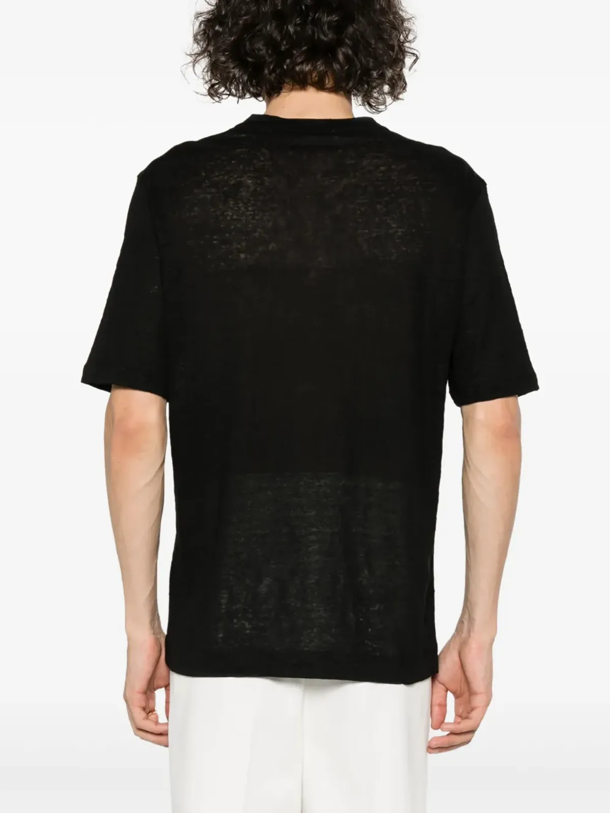 Cruciani クルーネックリネンTシャツ - 画像4