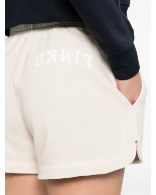 PINKO ロゴプリント コットンショートパンツ - ニュートラルカラー - サムネイル5