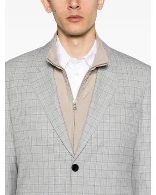 HUGO plaid-check single-breasted blazer - サムネイル5