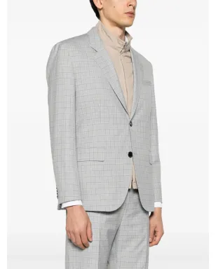 HUGO plaid-check single-breasted blazer - サムネイル3