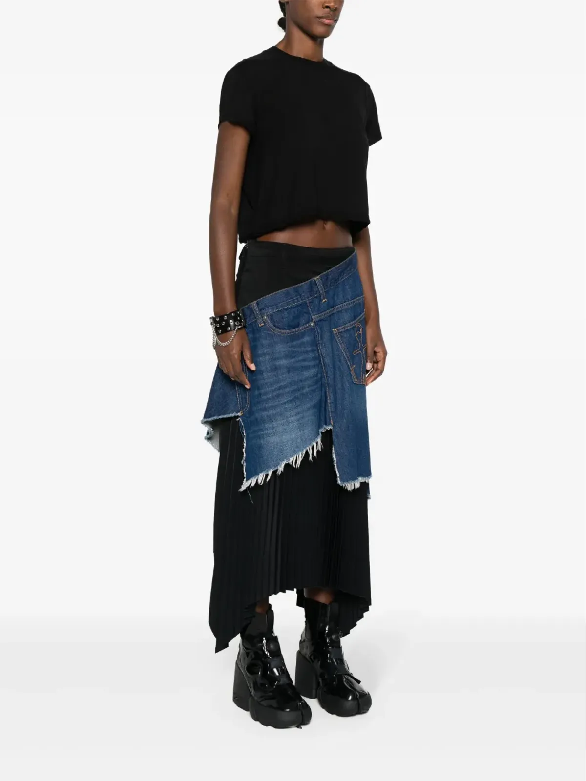Rick Owens DRKSHDW Level T クロップドTシャツ - 画像3