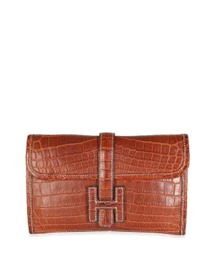 Hermès ビンテージ 2004 Jige Elan クラッチバッグ - ブラウン - サムネイル1