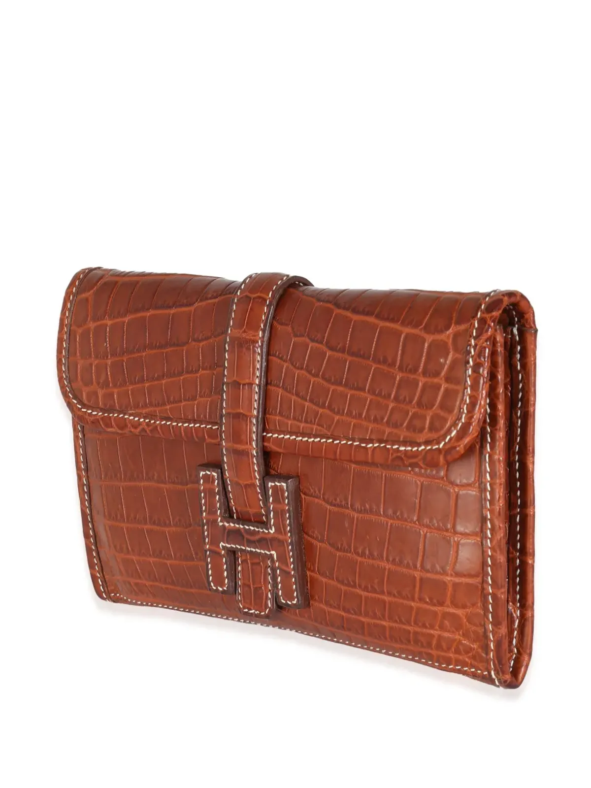 Hermès ビンテージ 2004 Jige Elan クラッチバッグ - ブラウン - 画像3