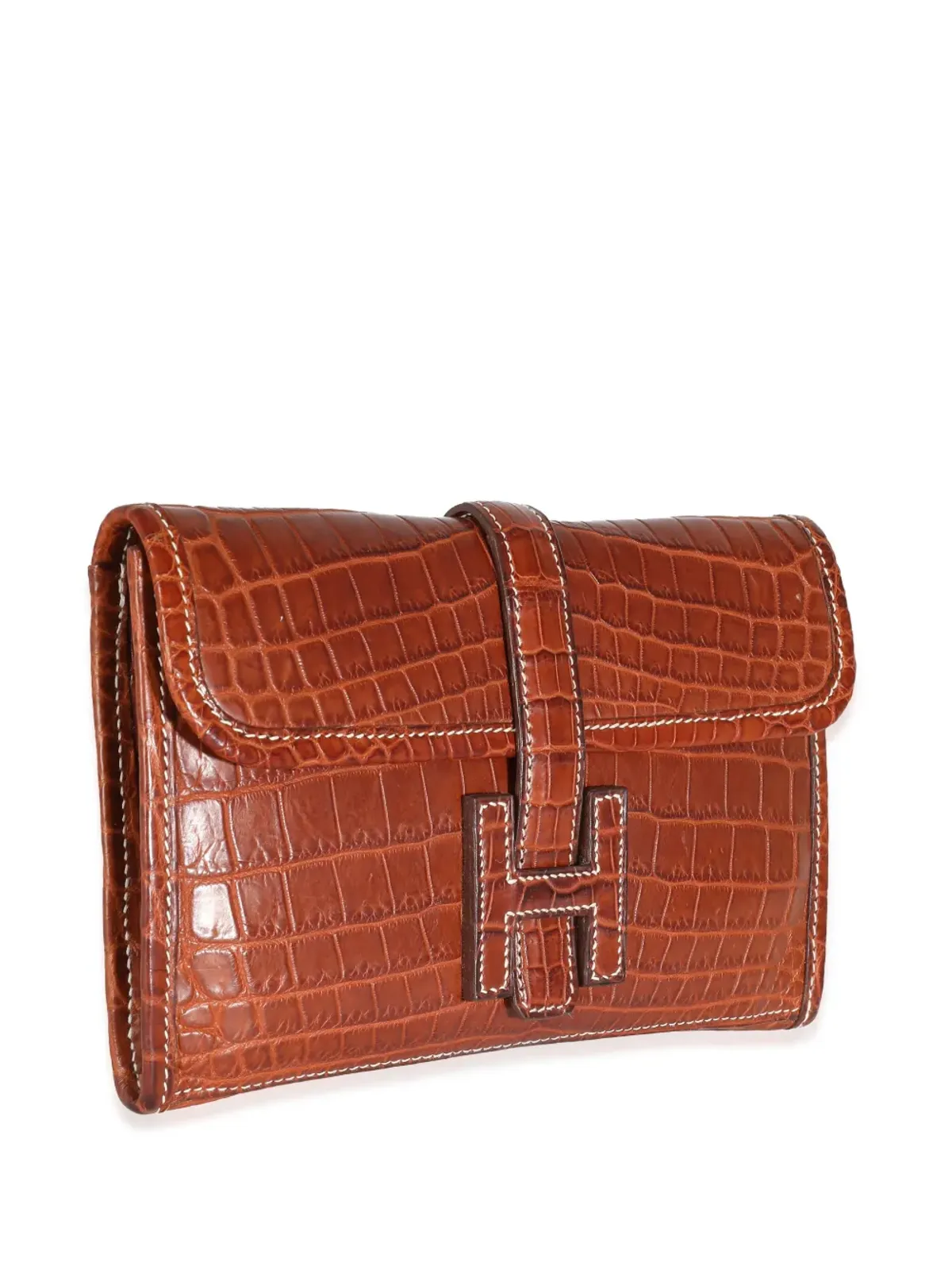 Hermès ビンテージ 2004 Jige Elan クラッチバッグ - ブラウン - 画像4