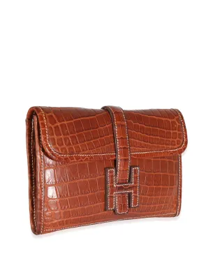 Hermès ビンテージ 2004 Jige Elan クラッチバッグ - ブラウン - サムネイル4