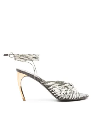 Ferragamo 95mm レザーサンダル - グレー - サムネイル1