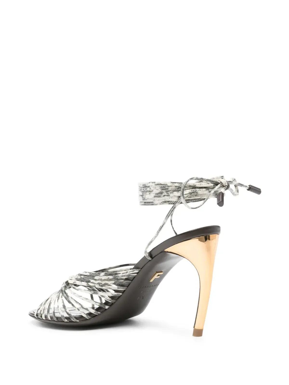 Ferragamo 95mm レザーサンダル - グレー - 画像3