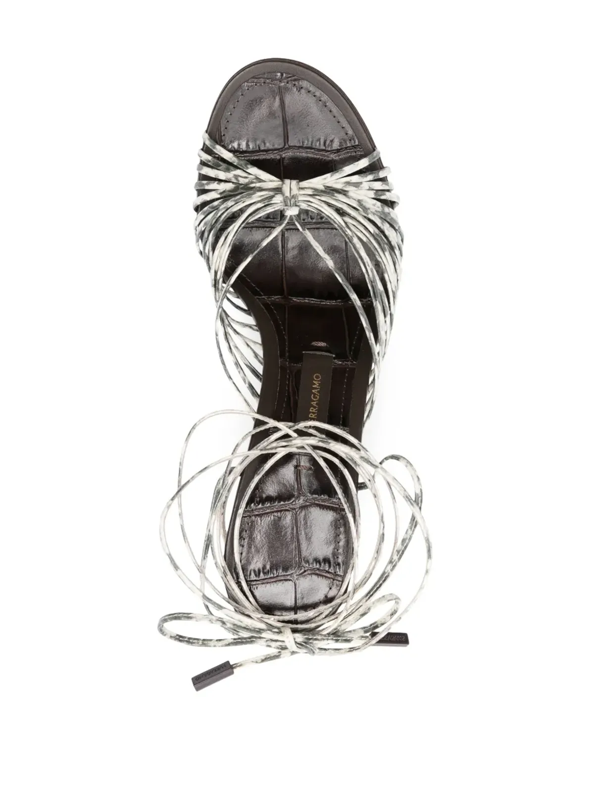 Ferragamo 95mm レザーサンダル - グレー - 画像4