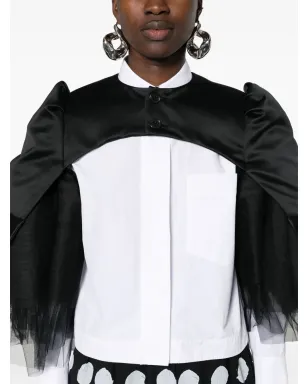 Noir Kei Ninomiya チュールインサート付きクロップドジャケット - サムネイル5